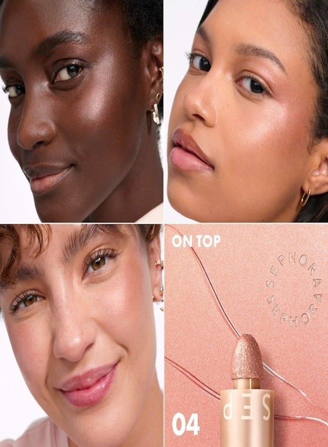 SEPHORA Collection Gleam & Go – Second-Skin Liquid Highlighter 04 On Top (Coppery Bronze Shimmer) – 7 mL Radiant Glow Liquid Highlighter - Image 2